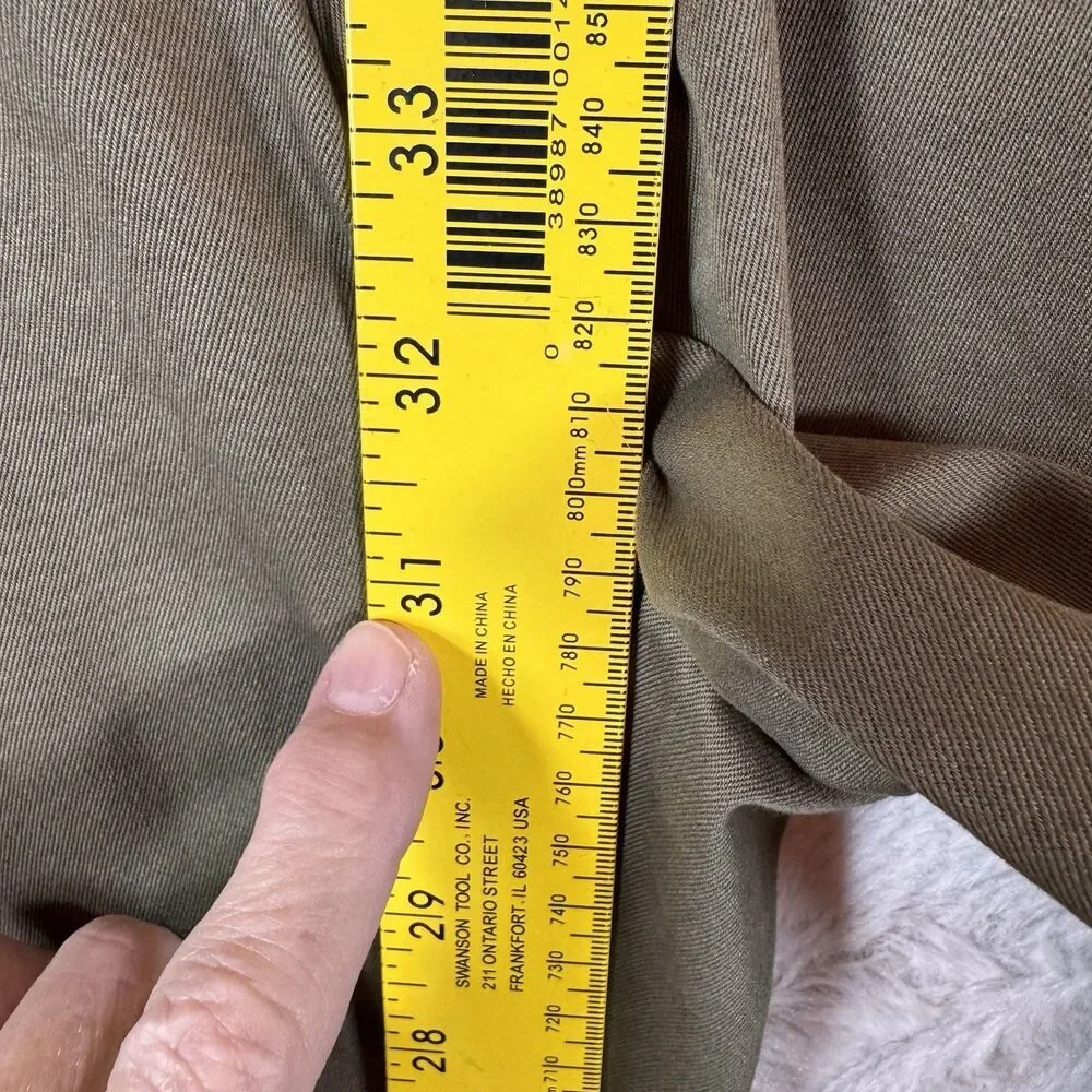 Banana Republic Pants Mens Size 31x32 Fulton Skinny Chino Khaki Flat‎ Front